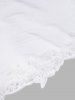 Sheer Mesh Lace Trim Bell Sleeve Belted Maxi Lingerie Dress -  