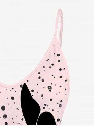 Plus Size Cat Butterfly Printed Tank Top (Adjustable Straps)
