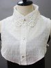 Gothic Guipure Lace Panel Swiss Dot Detachable Collar -  