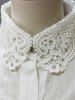 Gothic Guipure Lace Panel Swiss Dot Detachable Collar -  