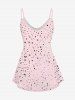 Plus Size Cat Butterfly Printed Tank Top (Adjustable Straps) -  
