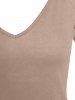 O Ring Cold Shoulder Ruched Long T Shirt -  