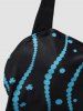 Geometric Printed Padded Halter Modest Tankini Swimsuit -  