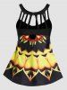 Modest Printed Ladder Cut Out Padded Round Neck Tankini Swimsuit -  