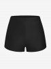 Plus Size 3D Sparkles Stars Printed Padded Boyleg Tankini Swimsuit -  
