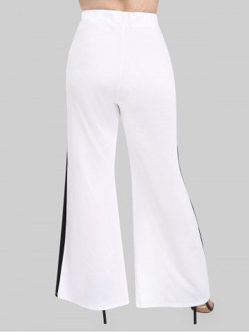 Keyhole Cold Shoulder Chains Tee and Pull On Flare Pants Plus Size Summer Outfit