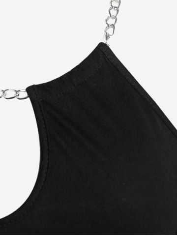 Keyhole Cold Shoulder Chains Tee and Pull On Flare Pants Plus Size Summer Outfit