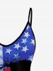 Gothic Patriotic American Flag Skull Print Cami Top (Adjustable Straps) -  