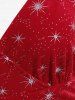 Plus Size Silver Stamping Bodycon Surplice Velvet Party Dress -  