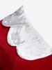 Robe de Soirée Noël Ajustée Evasée Vintage Bicolore en Velours Grande Taille - Rouge 1X | US 14-16