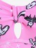 Plus Size Skeleton Dinosaur Print Cutout Skirted Tankini Swimsuit -  