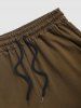 Letter C'EST LA VIE PARIS Graphic Printed Drawstring Shorts -  