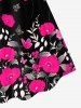 Plus Size Backless Floral A Line Dress -  