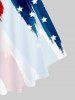 T-shirt Imprimé Drapeau Américain Patriotique à Dos Croisé Grande Taille - Bleu 1X | US 14-16