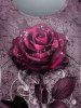 T-shirt Gothique Rose Imprimée Teinté Saint-Valentin - Rouge foncé L | US 12