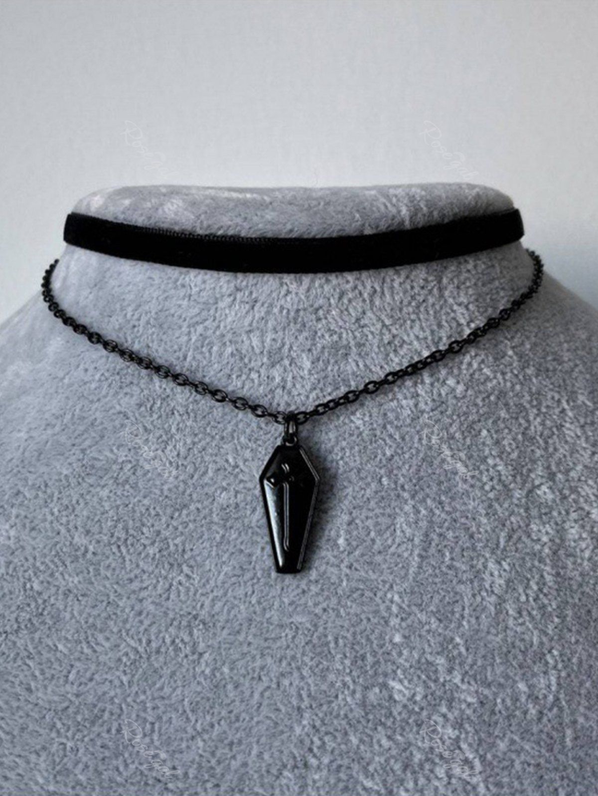 Hot Gothic Coffin Layered Pendant Necklace  