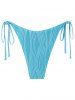 Ribbed Tie Side Bikini Bottom -  