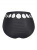 Moon Phase Print Ruched Bust Padded Lattice Bikini Swimsuit -  