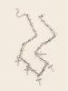 Gothic Hip Hop Thorn Cross Pendant Necklace -  