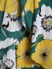 Plus Size Flounce Floral Mini Sundress -  