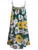 Plus Size Flounce Floral Mini Sundress -  