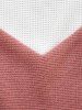 Chevron Colorblock Raglan Sleeve Plus Size T-shirt -  