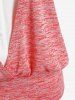Plus Size Space Dye Raglan Sleeve 2 in 1 Tee -  