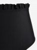 Plus Size Flounce Ruffles Push Up Padded Tankini Swimsuit -  