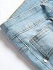 Ripped Faded Color Jeans -  
