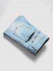 Ripped Faded Color Jeans -  
