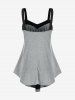 Plus Size Two Tone Swing Tank Top -  