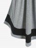 Plus Size Two Tone Swing Tank Top -  