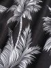 Men's Tropical Coconut Tree Print Hawaiian Summer Casual Beach Vacation Button Short Sleeve Shirt -  