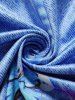Robe à Bretelle à Imprimé 3D Papillon Anneau en O en Faux Denim - Bleu clair L
