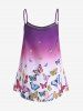Plus Size Ombre Butterfly Print Cami Top -  