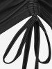 Plus Size Geo Print Ring Cinched Boyshorts Tankini Swimsuit -  