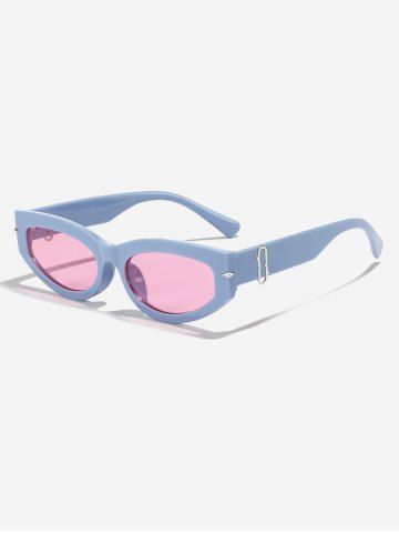 Metal Rivet Detail Sunglasses - POWDER BLUE