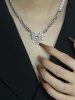 Gothic Spider Love Metal Splice Necklace -  
