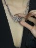 Gothic Spider Love Metal Splice Necklace -  