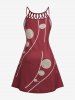 Plus Size Crisscross Caged Cutout Glitter Print Cami Dress -  