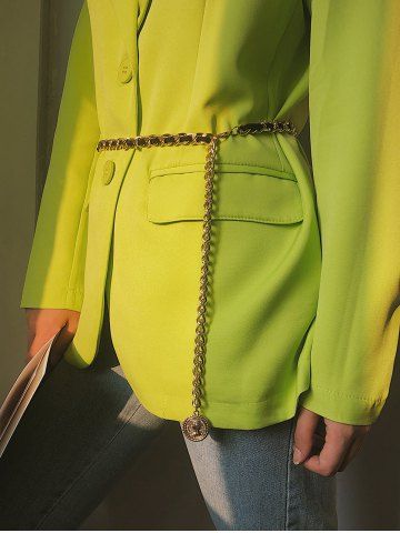 Vintage Portrait Chain Fleece Waist Chain - GOLDEN