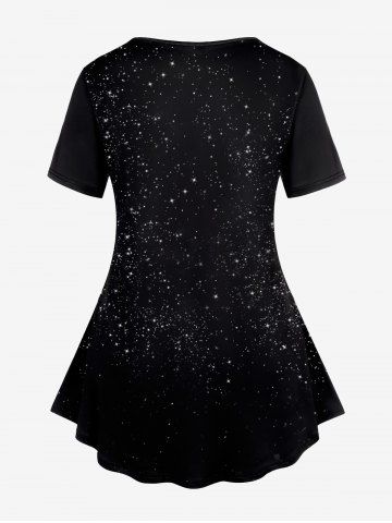 Plus Size Valentines Love Heart Lip Printed Short Sleeves Tee
