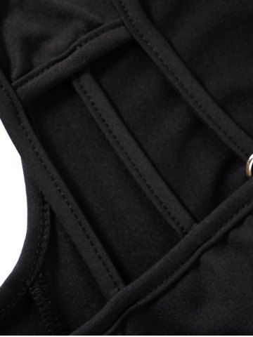 Plus Size Cold Shoulder Cut Out Butterfly Chain Embellishment T Shirt