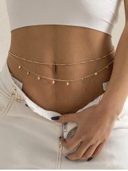 2Pcs Sequin Decor Waist Chain -  