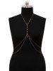Layered Rhinestone Decor Body Chain -  
