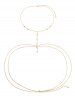 Layered Rhinestone Decor Body Chain -  