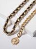 Vintage Portrait Chain Fleece Waist Chain -  