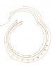 4Pcs Heart Rhinestone Decor Multilayer Waist Chain -  