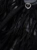 Hollow Out Tassel Sheer Mesh Lingerie Set -  