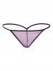 Flower Lace Panel Mesh Ruffle Bowknot Overlay Lingeries Top And T Back Lingeries Set -  